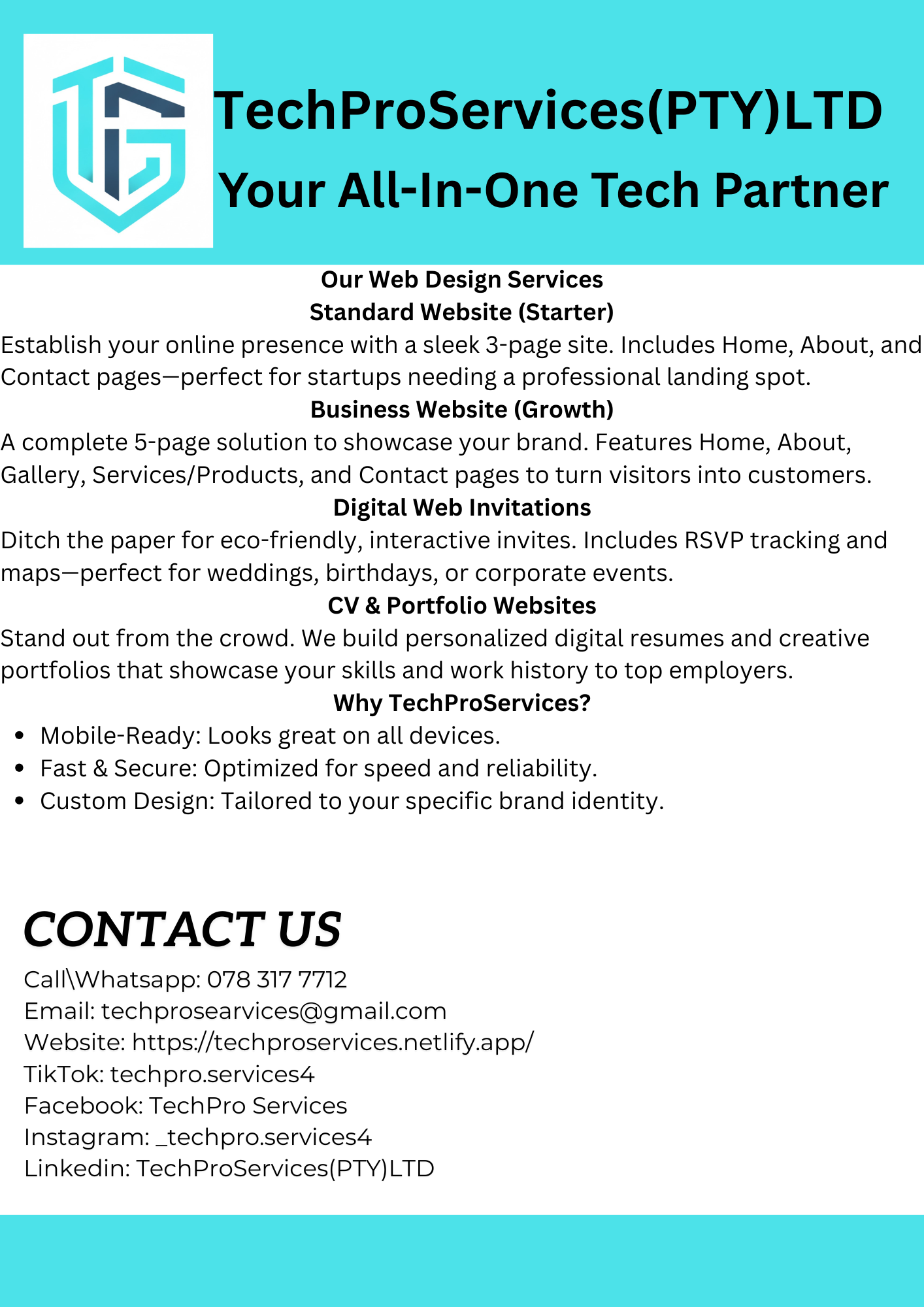 Website Design Advert